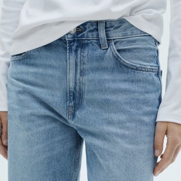 MANGO Mid Rise Relaxed Straight Leg Jeans - Picture 1 of 4